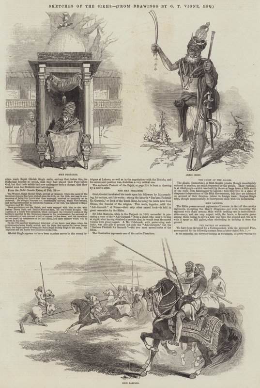 Szkice Sikhów autorstwa Godfrey Thomas Vigne