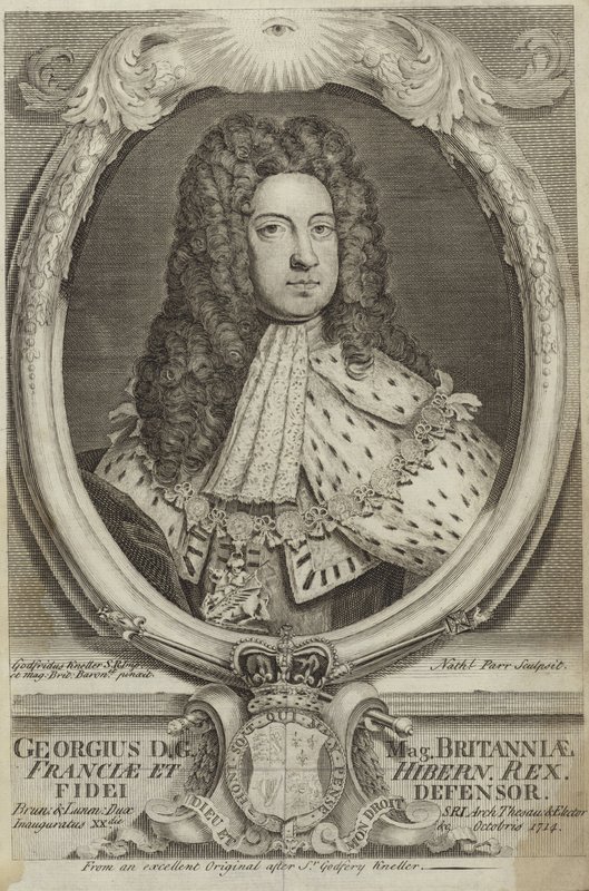 Portret Jerzego I z Wielkiej Brytanii Irlandii autorstwa Godfrey Kneller