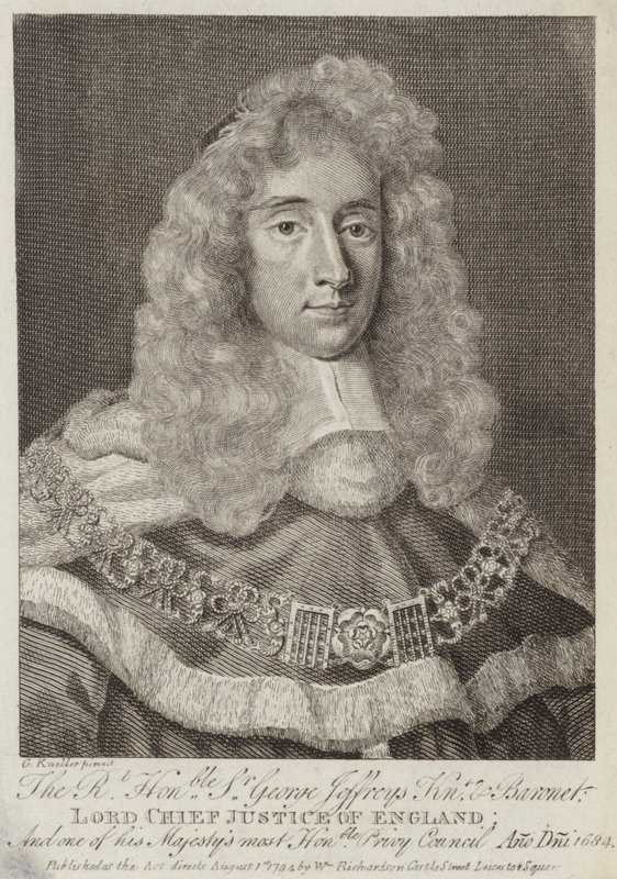 Sir George Jeffreys, walijski sędzia autorstwa Godfrey Kneller