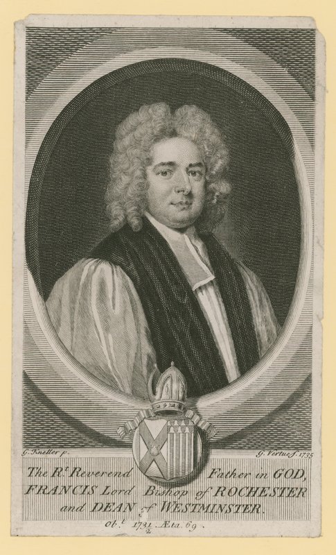 Właściwy Wielebny Ojciec w Bogu, Francis Lord Biskup Rochester i Dziekan Westminster autorstwa Godfrey Kneller