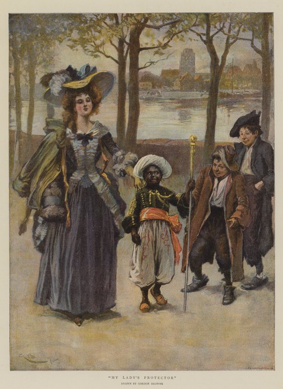 Obrońca mojej pani (chromolitho) autorstwa Gordon Frederick Browne