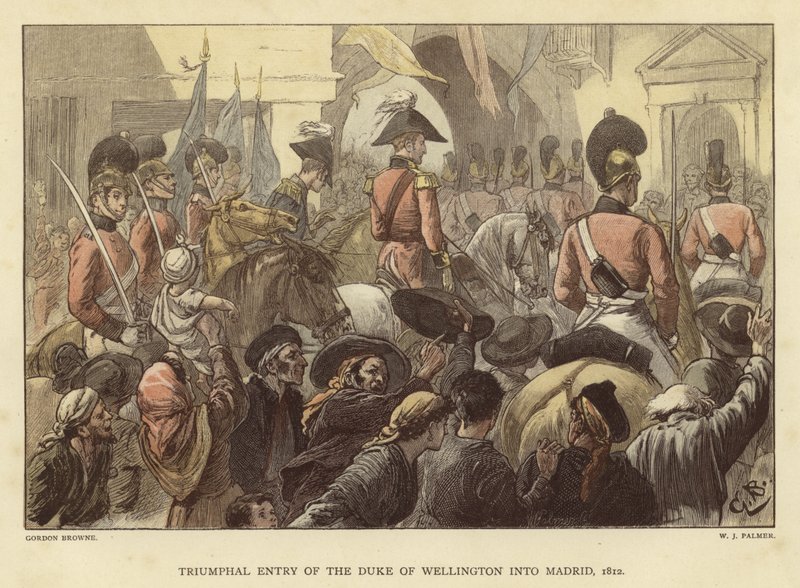 Triumfalny wjazd księcia Wellington do Madrytu, 1812 r autorstwa Gordon Frederick Browne