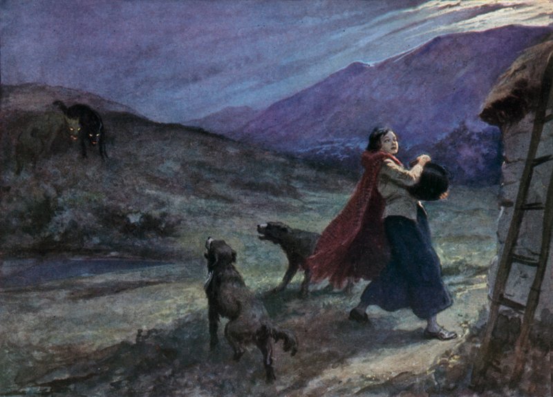 Ilustracja do Baśni o kociołku autorstwa Gordon Frederick after Browne