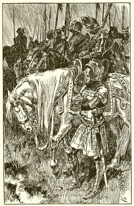 Anglicy czekają na poranek bitwy pod Agincourt autorstwa Gordon Frederick Browne