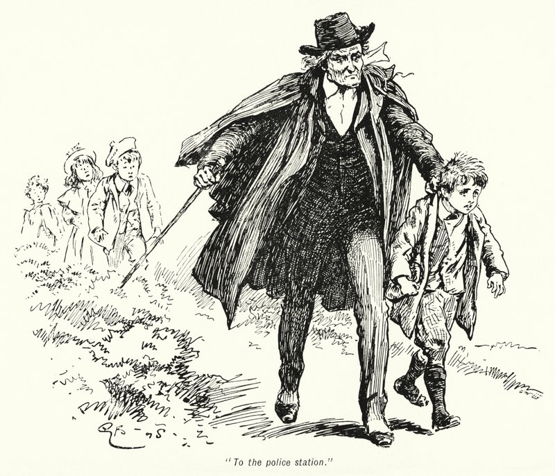 Ilustracja do Historii Poszukiwaczy Skarbów autorstwa E Nesbita (lito) autorstwa Gordon Frederick Browne
