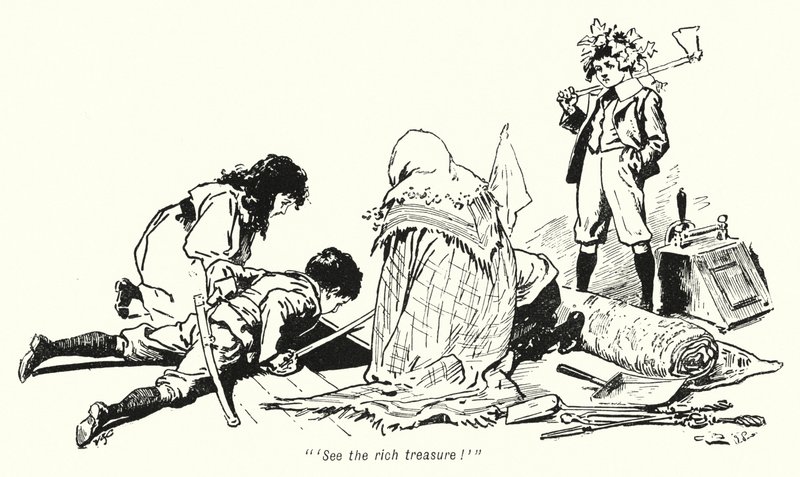 Ilustracja do Historii Poszukiwaczy Skarbów autorstwa E Nesbita (lito) autorstwa Gordon Frederick Browne