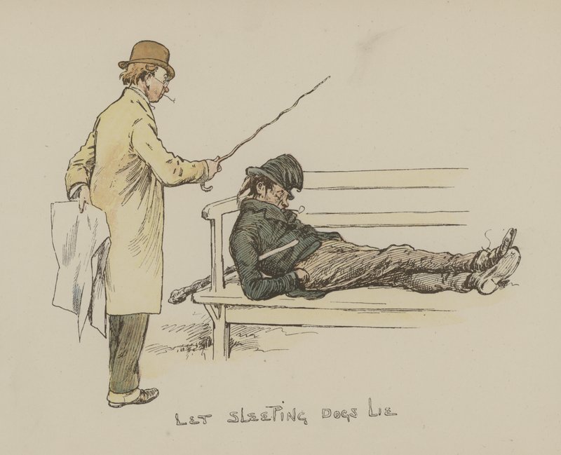 Niech śpiące psy leżą autorstwa Gordon Frederick Browne