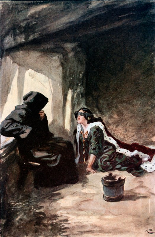 Powoli podniosła głowę i spojrzała na niego przez maskę autorstwa Gordon Frederick Browne