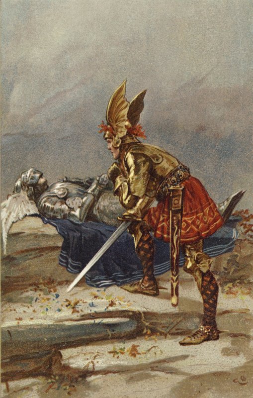 Sigurd powiedział sobie, że cokolwiek się stanie, musi spojrzeć na twarz (chromolitho) autorstwa Gordon Frederick Browne