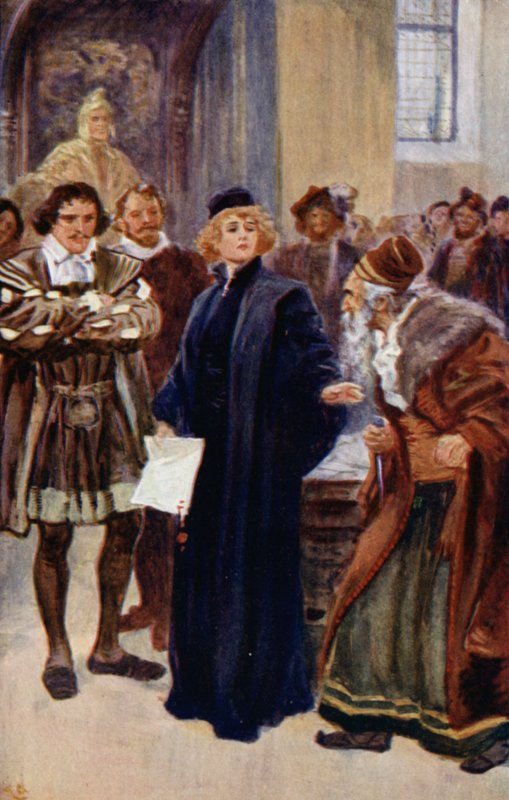 „Zostań trochę, Żydu”, powiedział Portia autorstwa Gordon Frederick Browne