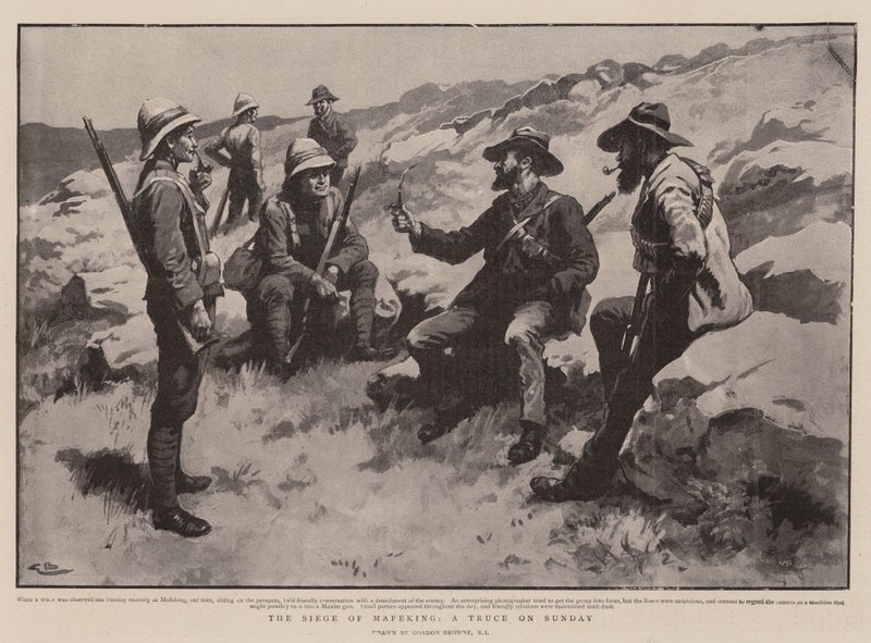 Oblężenie Mafeking, rozejm w niedzielę autorstwa Gordon Frederick Browne