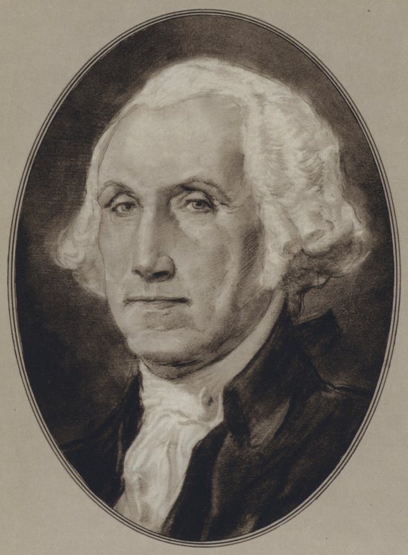 Portrety amerykańskich mężów stanu: George Washington (lito) autorstwa Gordon Ross