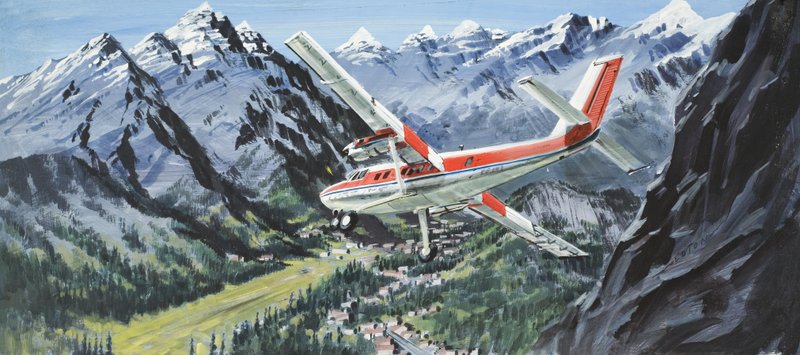 De Havilland Twin Otter (gwasz na papierze) autorstwa Graham Coton