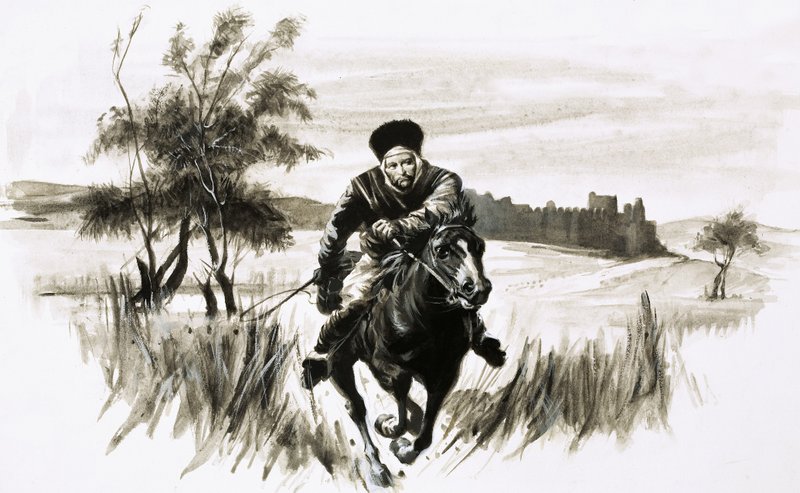 Brat John na ognistym mongolskim koniu autorstwa Graham Coton
