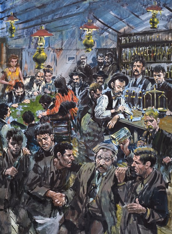 "Soapy" Smith (1860-98) Krzywe królestwo (gwasz na papierze) autorstwa Graham Coton