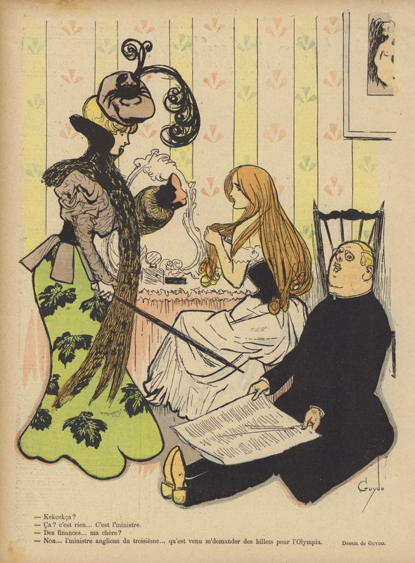 Ilustracja do Le Rire autorstwa Guillaume Le Barrois dOrgeval