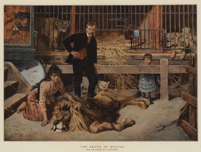 Śmierć Brutusa (chromolitho) autorstwa Gustav Wertheimer