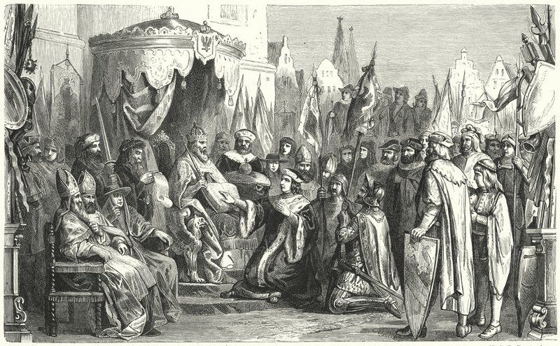 Inwestytura Fryderyka I jako margrabiego brandenburskiego autorstwa Gustav Bartsch