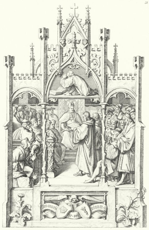 Sceny z życia Marcina Lutra (grafika) autorstwa Gustav Ferdinand Leopold Konig