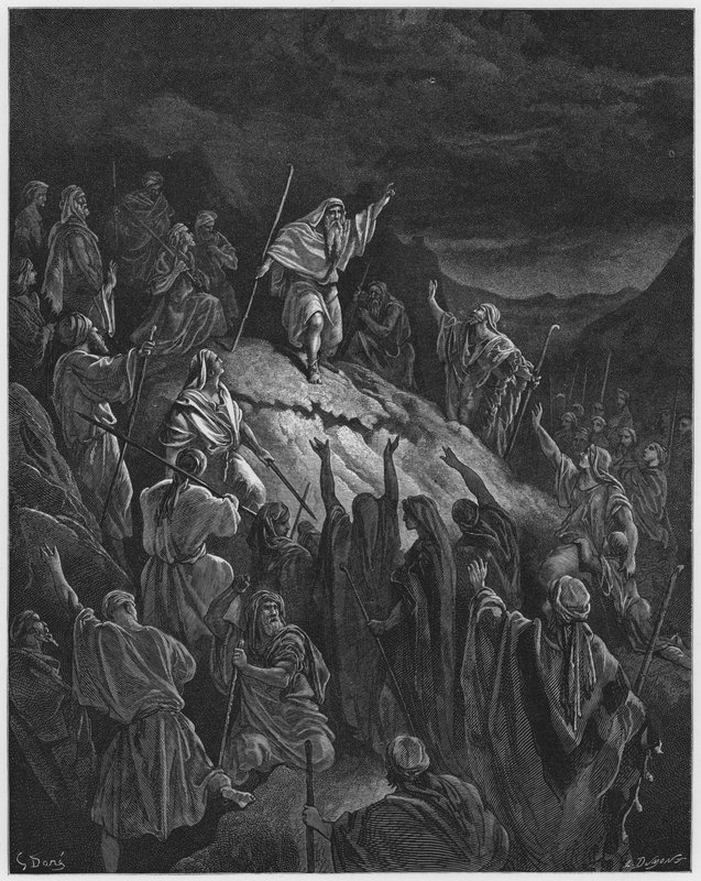 Gustave Dore Bible: Mattathias apeluje do żydowskich uchodźców autorstwa Gustave Dore