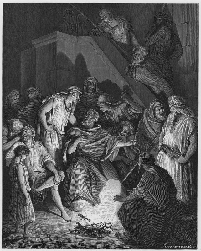 Gustave Dore Biblia: Piotr zapierający się Chrystusa autorstwa Gustave Dore