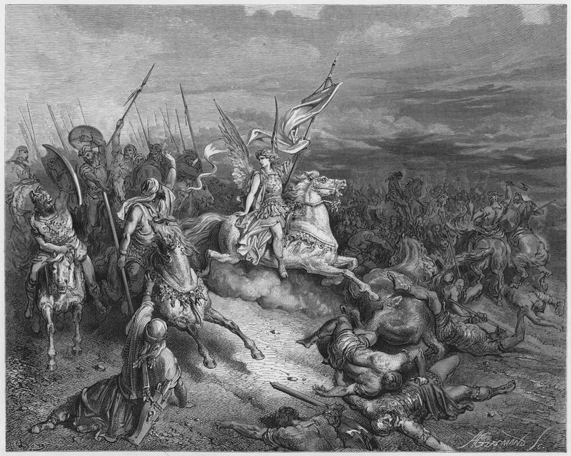 Gustave Dore Biblia: Anioł posłany, by wybawić Izraela autorstwa Gustave Dore