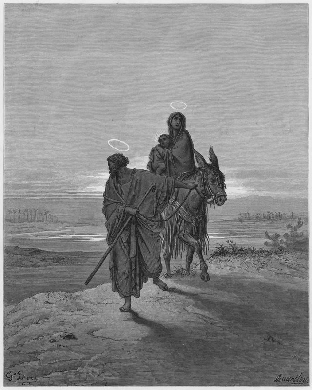 Gustave Dore Biblia: Ucieczka do Egiptu autorstwa Gustave Dore