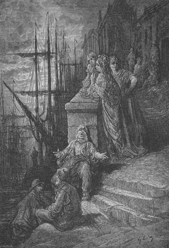 Rodzina żeglarzy autorstwa Gustave after Dore