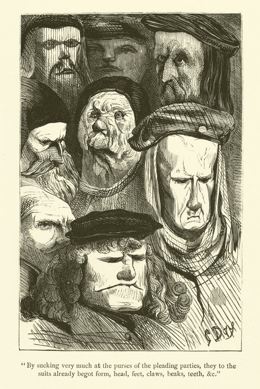 Ilustracja do dzieł Rabelais autorstwa Gustave after Dore