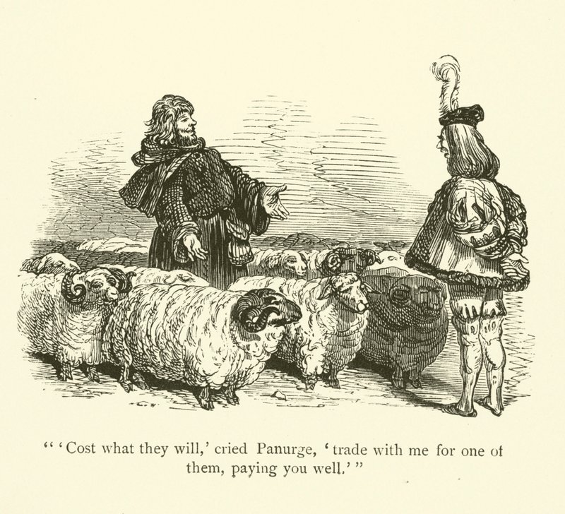 Ilustracja do dzieł Rabelais autorstwa Gustave after Dore