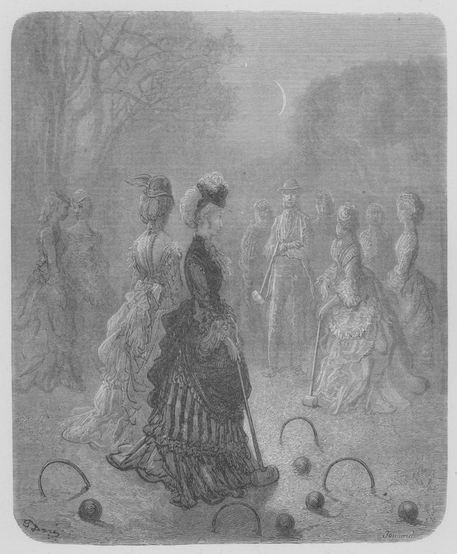 Crocket Party w ogrodzie Belgravia autorstwa Gustave after Dore