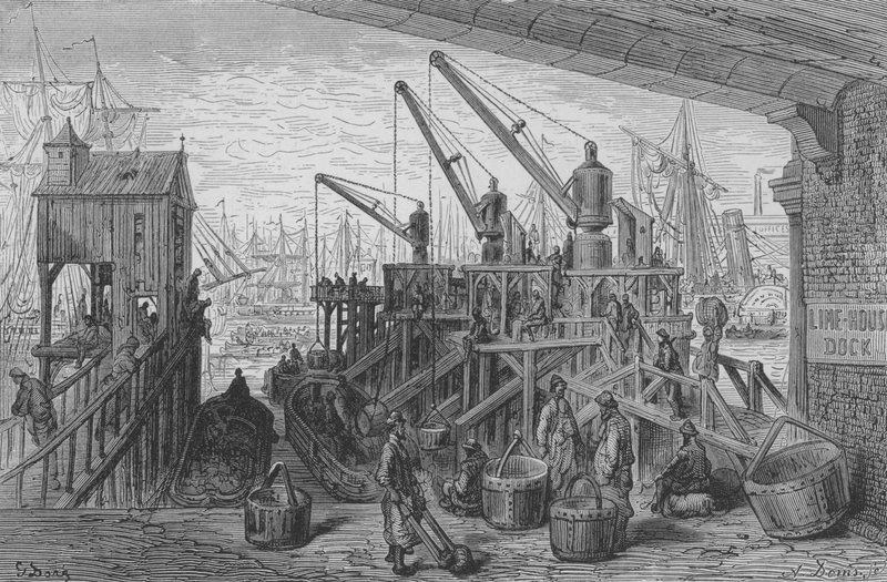 Dok wapienny autorstwa Gustave after Dore