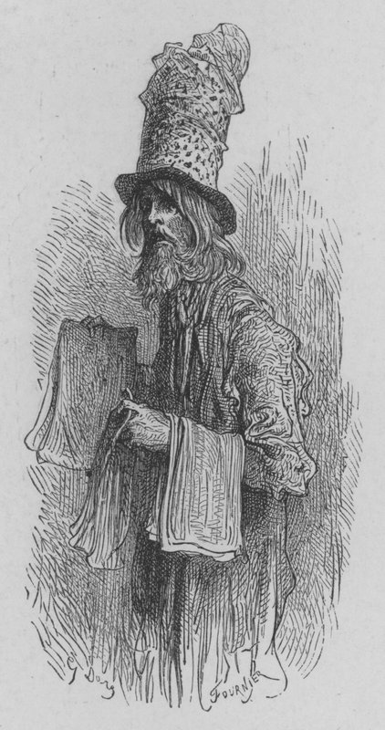 Sprzedawca papieru do łapania much autorstwa Gustave after Dore