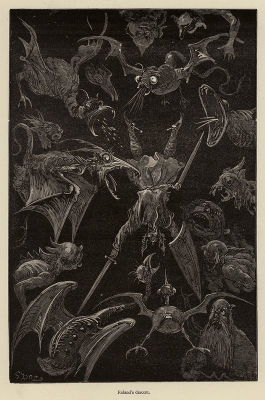 Zejście Rolanda autorstwa Gustave after Dore