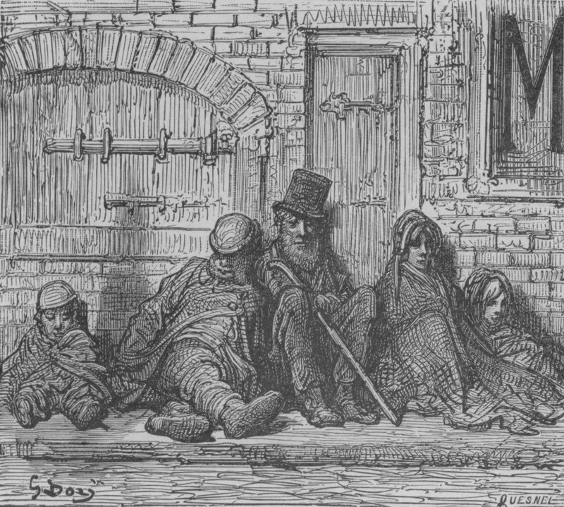 Bez grosza autorstwa Gustave after Dore