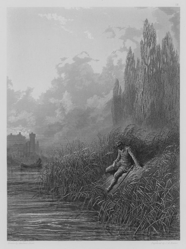 Wyrzuty sumienia Lancelota autorstwa Gustave after Dore