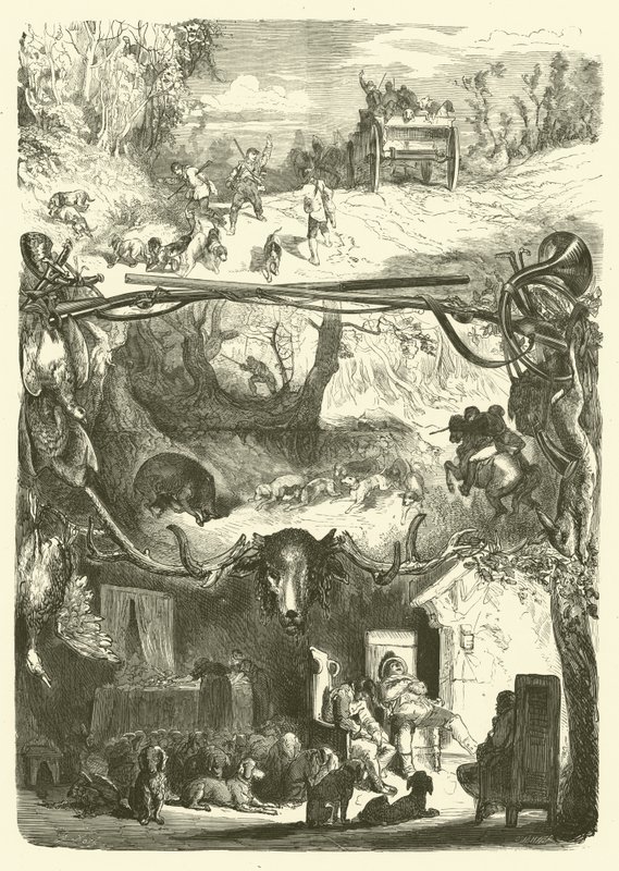 Życie myśliwego autorstwa Gustave after Dore