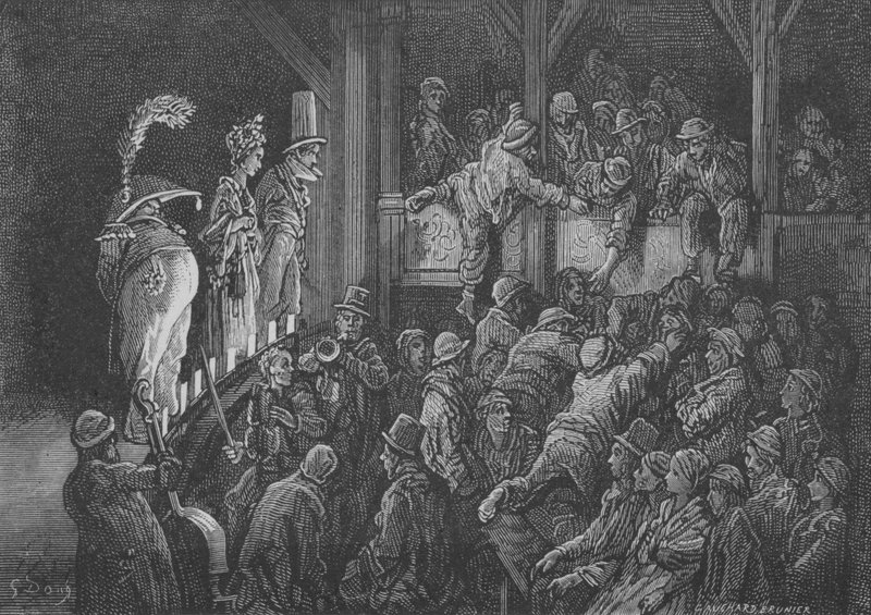 Popularny teatr autorstwa Gustave after Dore