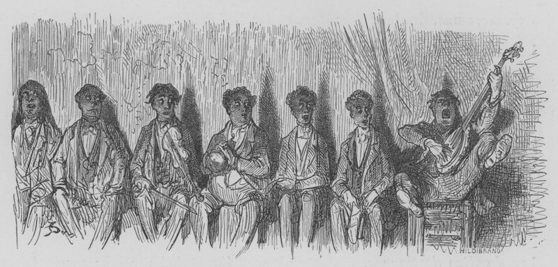 Koncert na ulicy autorstwa Gustave after Dore