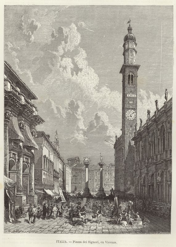 Piazza dei Signori w Vicenza autorstwa Gustave Bauernfeind