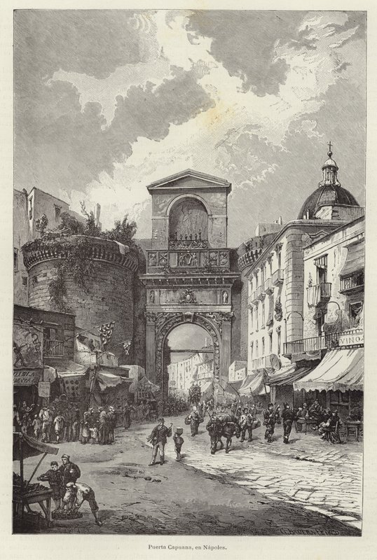 Porta Capuana w Neapolu autorstwa Gustave Bauernfeind