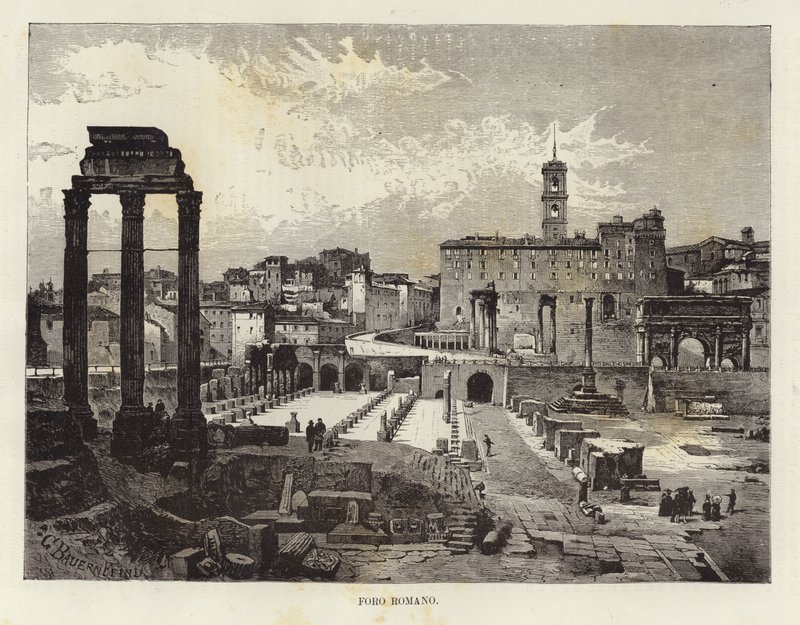 Forum Romanum autorstwa Gustave Bauernfeind