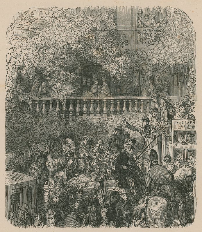 Scena z życia Londynu autorstwa Gustave Dore
