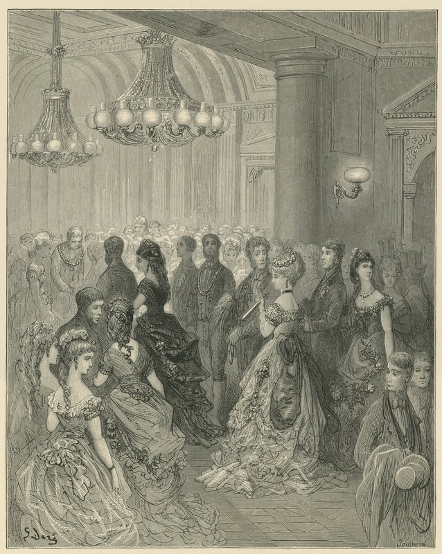 Wieczorna rozrywka w Mansion House w Londynie autorstwa Gustave Dore