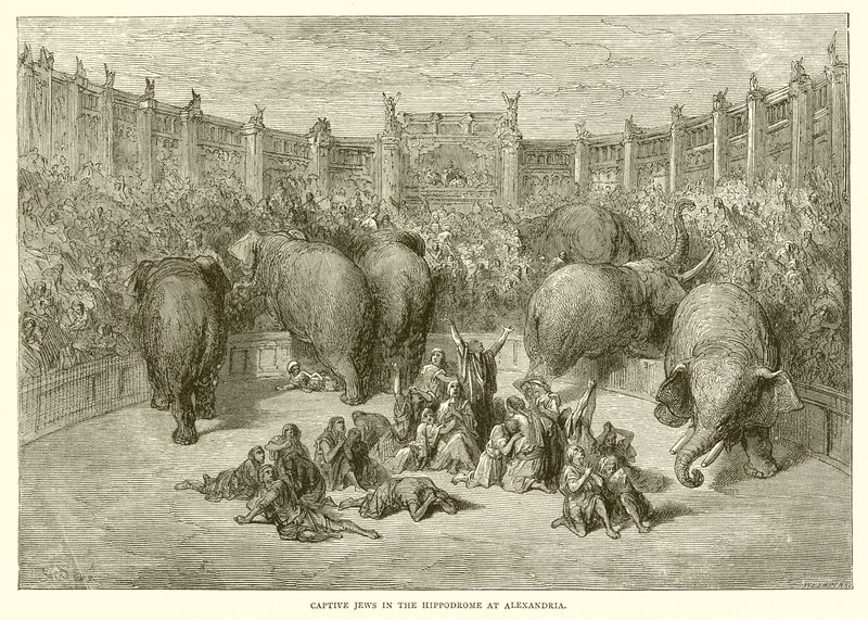 Żydzi w niewoli na hipodromie w Aleksandrii autorstwa Gustave Dore