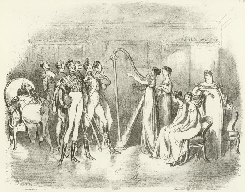Corinna lub Vocal Charms 1810 (grawiura) autorstwa Gustave Dore