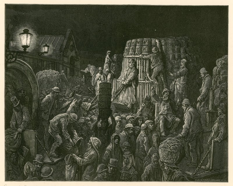 Covent Garden Market, Londyn autorstwa Gustave Dore