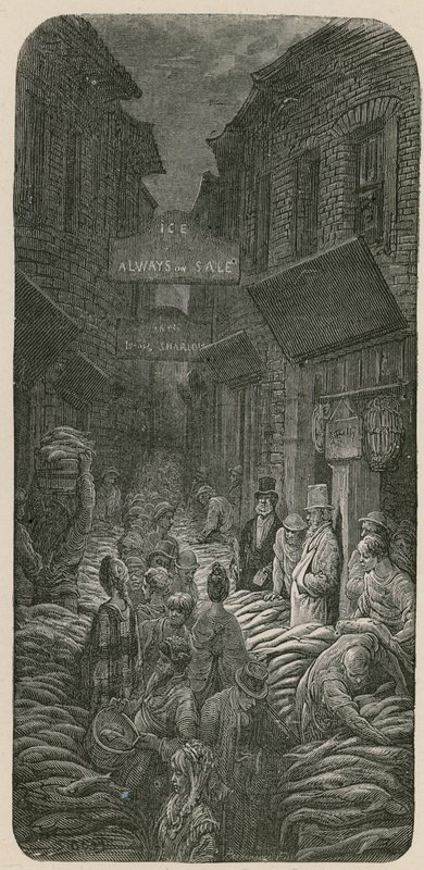 Dark Horse Lane, Billingsgate autorstwa Gustave Dore