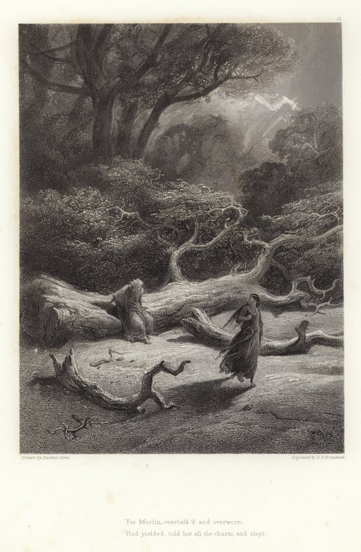 Ilustracja do Vivien autorstwa Alfreda Tennysona autorstwa Gustave Dore