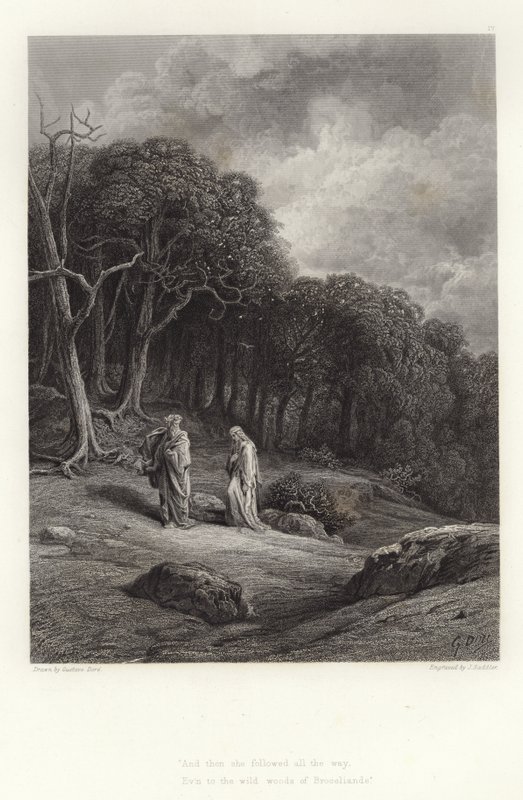 Ilustracja do Vivien autorstwa Alfreda Tennysona autorstwa Gustave Dore